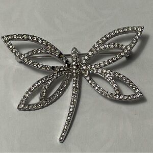 Signed Swarovski Dragonfly Brooch